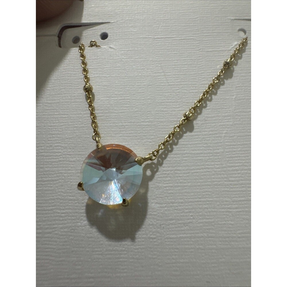 Kendra Scott Jolie Short Pendant Necklace  Gold Dichroic Glass NWT - Picture 4 of 8